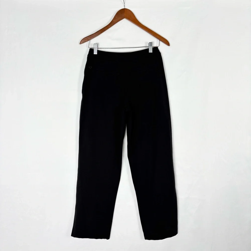 Lululemon Straight Leg Trouser Pant 7/8 Drawstring Black Size‎ XS